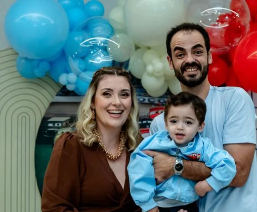 Nathalia, o marido e o Gabriel