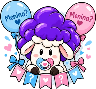 Nico com balões de menino ou menina